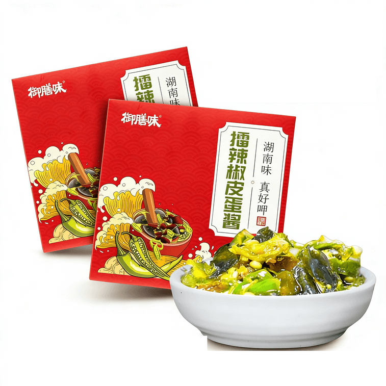 禦膳味 擂辣椒皮蛋醬 高級禮盒裝 50g*4罐 200g 微辣擂辣椒醬 調味醬料 拌飯拌麵醬 12
