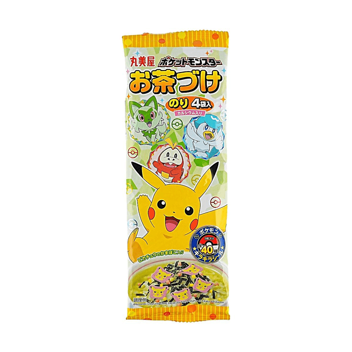 日本MARUMIYA丸美屋 宝可梦海苔味茶泡饭调料 14.4g 【含皮卡丘鱼板】【附赠收藏贴纸】