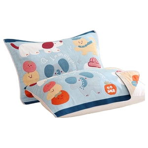 [중국 직배송] HSPM 8겹 거즈 만화 캐릭터 귀여운 베개 커버, 통기성 좋은 가정용 베개 커버, 귀여운 코끼리 디자인, 52*78cm, 1쌍