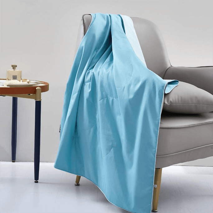100% Mulberry Silk Filled Blanket Taihu Blue 90x120cm