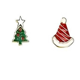 Christmas tree hat earrings (Pair pack)