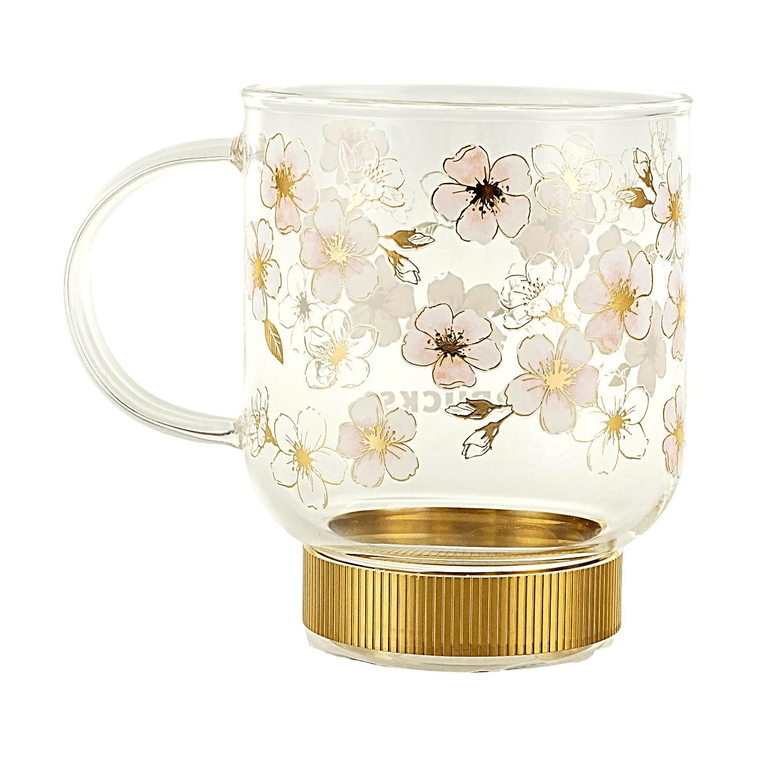 SAKURA2026 Heat-Resistant Glass Mug Golden Pattern 355ml 8