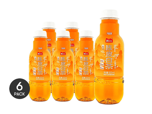 那川那川陳皮白茶無糖茶飲500ml *6【6份超值裝】【0糖0脂0卡】【陳皮柑