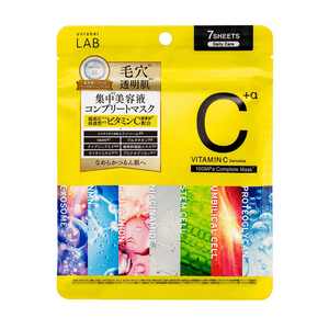 【日本直郵】unlabel LAB V系列高壓滲透型維生素C精華面膜 7片裝