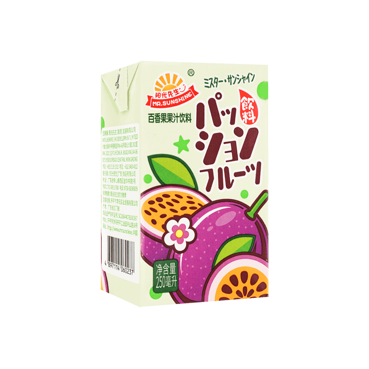 Mr Sunshine Passion Fruit Juice Drink, 8.45fl oz - Yami.com