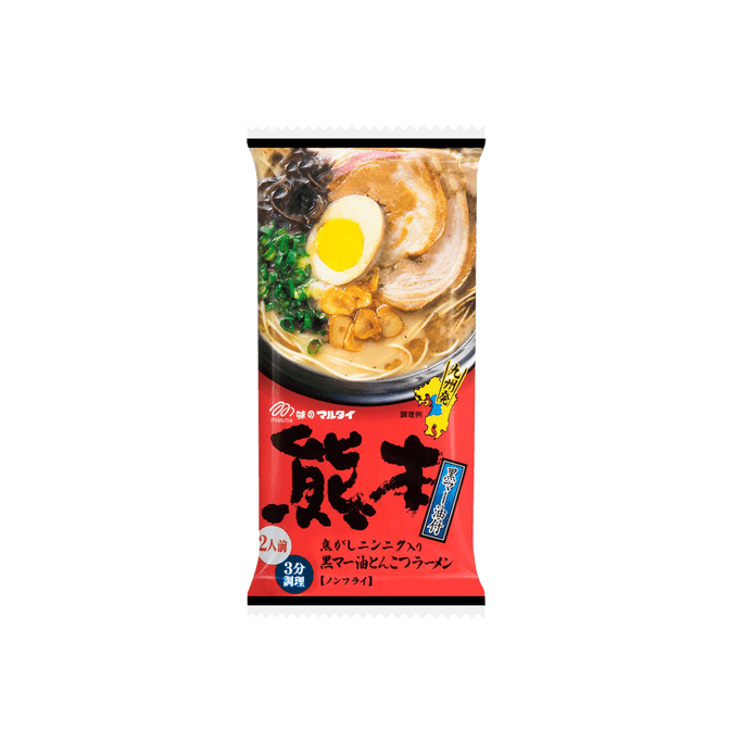 Kumamoto Black Garlic Oil Japanese Tonkotsu Ramen - 2 Servings, 6.56 oz