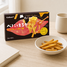 日本CALBEE卡乐比 香甜蜂蜜黄油味薯条  6袋入 120g【日本产红春甘薯】