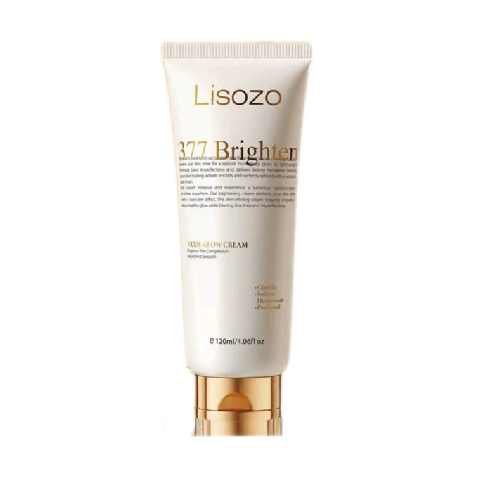 オーストラリア Lisozo 377 トーンアップクリーム 顔・全身用【素顔の救世主】時短メイク・トーンアップ・コンシーラー|防水・日焼け止め・下地 3in1 美白クリーム 120ml