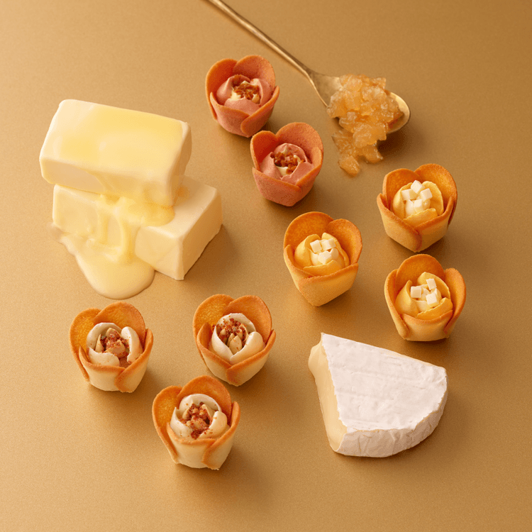 Tulip Cheese Rose Filled Tart (Cheese and Butter Flavors 6 Pieces