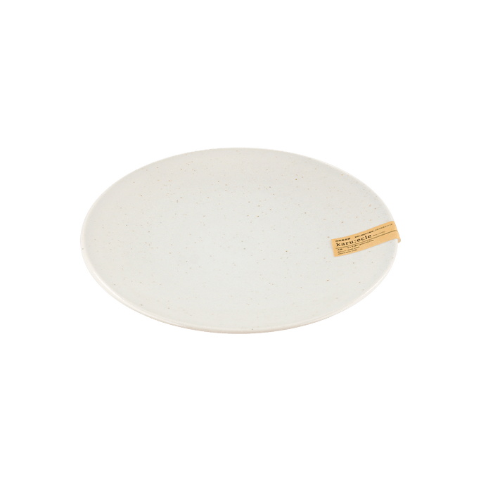 KARU-ECLE SHIROKARATSU Ceramic Round Plate 9.1"
