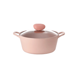 RETRO SHERBET Ceramic Nonstick Stockpot with Glass Lid 3QT