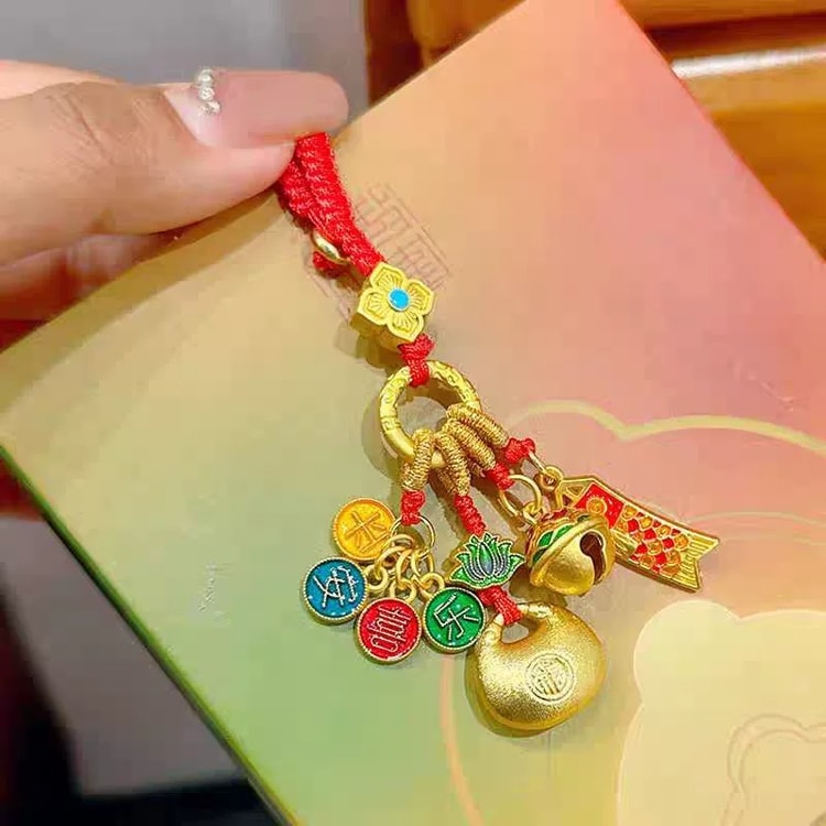 WBL Selects Victory & Wealth Keychain – Traditional Chinese Gold