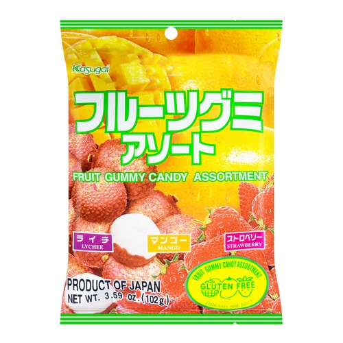 KASUGAI Fruit Gummy Candy Assortment 102g