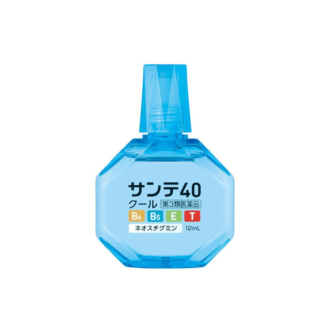 SANTEN 40 anti-fatigue and anti-blurred vision eye drops 12ml blue