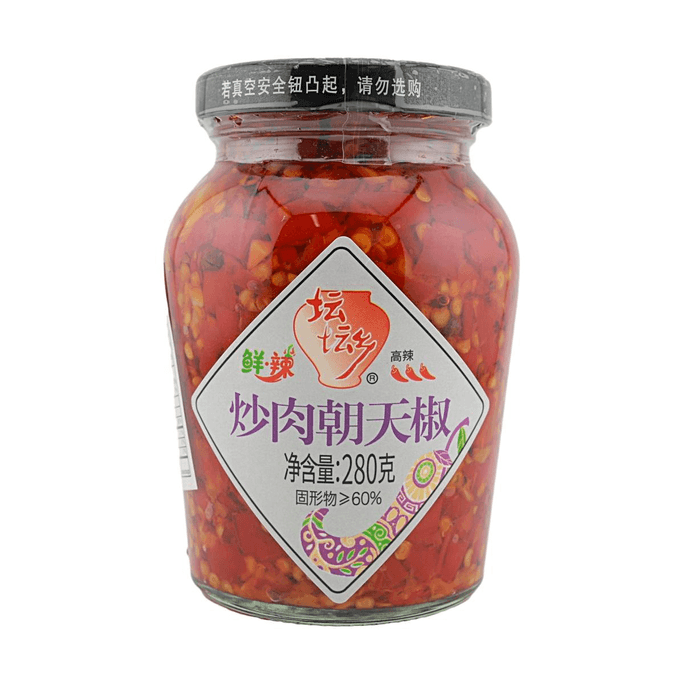 坛坛乡炒肉朝天椒 280g【鲜辣高辣】【固形物≥60%】