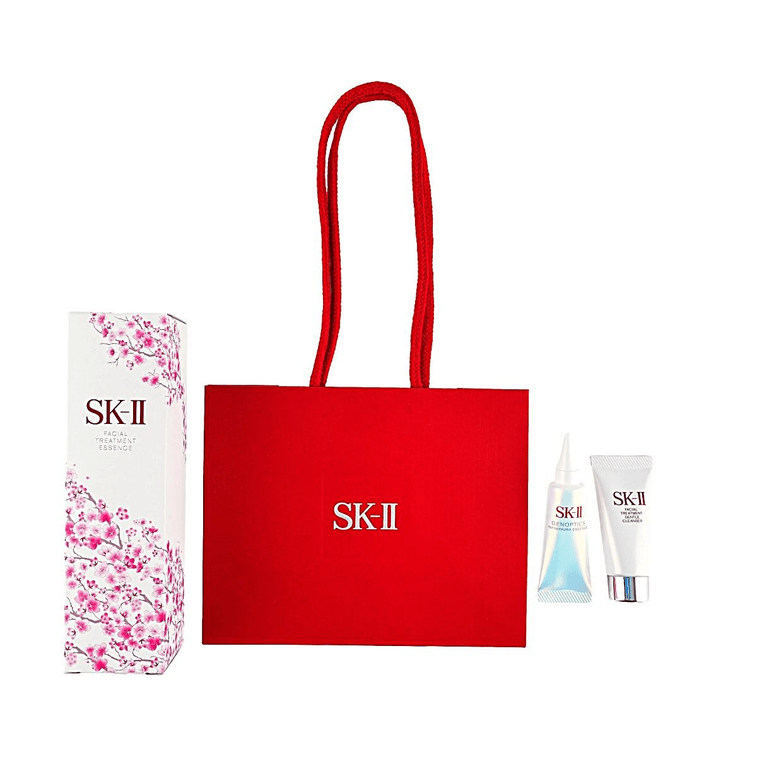 뉴라이프 페이셜 트리트먼트 에센스 사쿠라 기프트 세트, 페이셜 에센스+브라이트닝 에센스+클렌저【한정판】 5