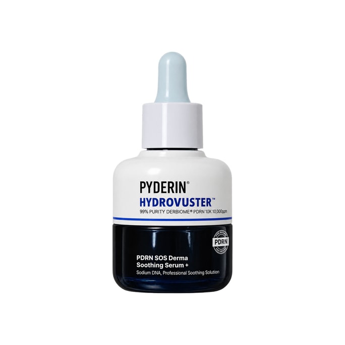 HYDROVUSTER PDRN SOS 더마 수딩 세럼+, 40ml/1.35 Fl.oz., 달팽이 점액 & 과이아줄렌, 피부 장벽 강화, 미백 & 주름 개선