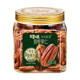 【中国直邮】 百草味 本味甄果特大碧根果仁218g原味干果南非长寿果坚果健康零食