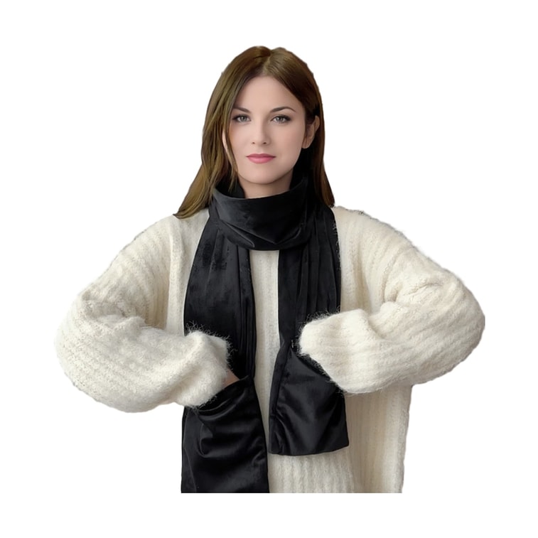 Smart Temperature Control Heated Scarf Black 1Pack 3