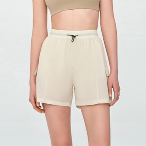 【中国直送】HSPM 新品 アウトドア 日焼け止め カジュアル 軽量 防風 フィットネス ヨガ スポーツ ショーツ ベージュ S