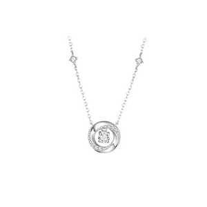 Möbius Ring Heartbeat Silver Necklace Beating Heart Lightweight Niche Möbius Star Ring