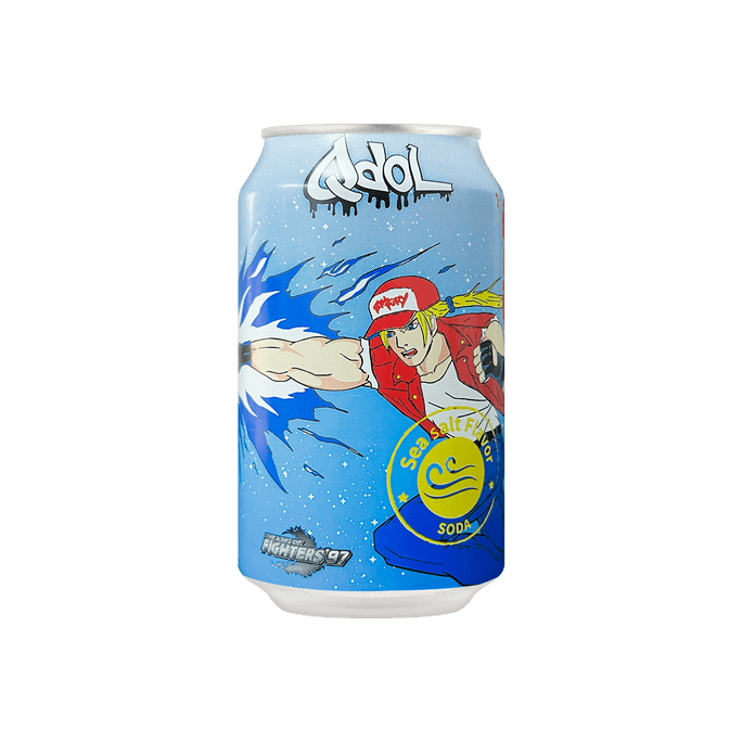 QDOL×97拳皇系列联名款 海盐味气泡水饮料 330ml【Treey Bogard泰瑞形象】