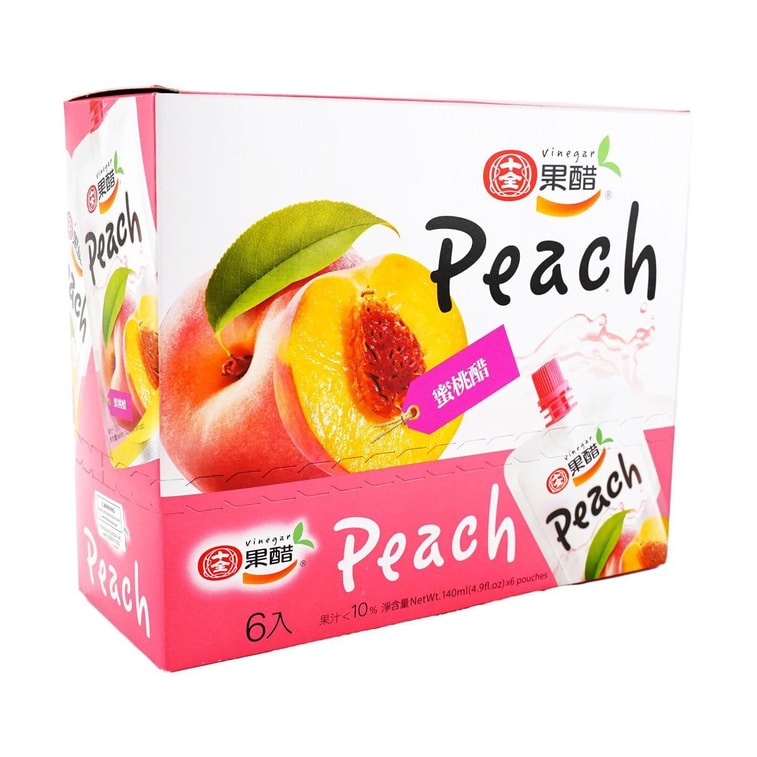 台湾十全 蜜桃醋 果醋饮料  140ml*6包【清爽解腻 夏日必备】 5