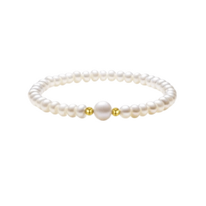 【中国直邮】 周大生 月光女神珍珠手链18K金轻奢高级百搭手串手饰生日礼物女生 一条装