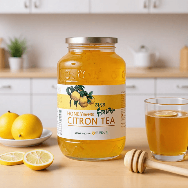 Korean Honey Citron Tea, Concentrated Jam,35.27oz【Korea Trendy】【Diy Drinks/Desserts/Baking】