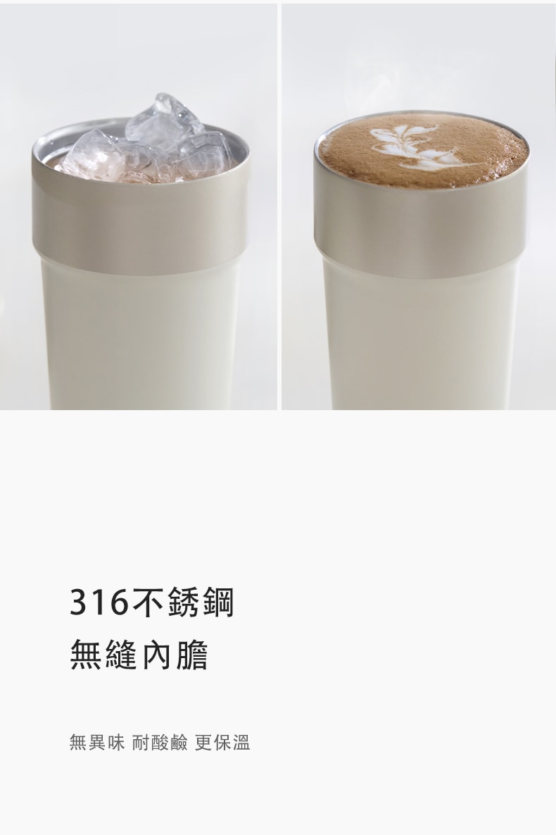 OLAYKS 隨行杯 316不鏽鋼無縫內膽保溫杯 500ml大容量 咖啡吸管杯 雙層真空密封