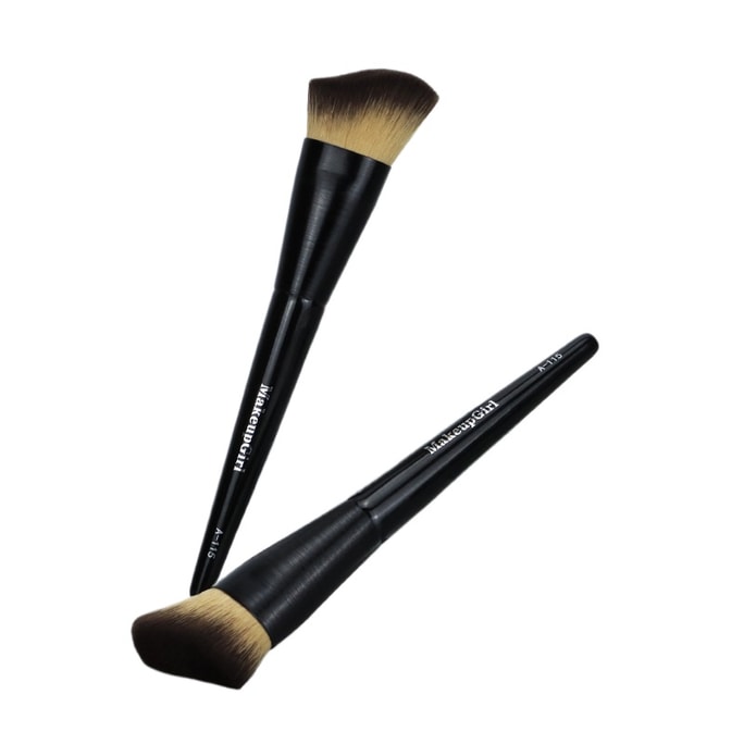 【中國直郵】 魅女郎 修容刷波浪形貼合臉部輪廓側臉斜角陰影刷初學者化妝刷波浪形修容刷人造纖維A115*1件