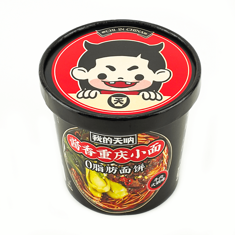 我的天呐 酱香重庆小面 即食杯面 牛肉火锅味 85g【0脂肪面饼】 7
