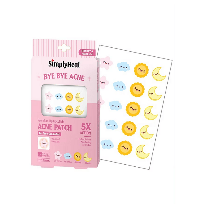 【馬來西亞直郵】 韓國 SIMPLYHEAL SWEET WEATHER 0.01cm祛痘貼 日夜用 20枚入