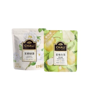 【中国直邮】 茶里 茉莉绿茶+雪梨白茶 清甜花香低脂无糖养生茶饮冷萃茶冷泡茶包 7包/袋*2袋