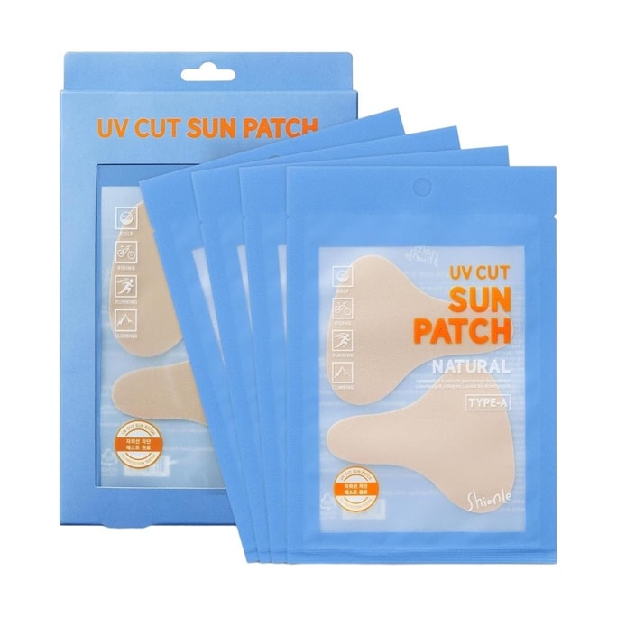 韓國 純妮 Shionle 防紫外線太陽貼片A 型 4片裝 高爾夫必備