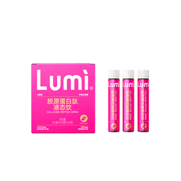 中國Lumi 6000mg膠原蛋白勝肽液態飲+100mg彈性蛋白勝肽 提拉抗老 重塑嘭彈少女肌 25ml*10支入 新包裝