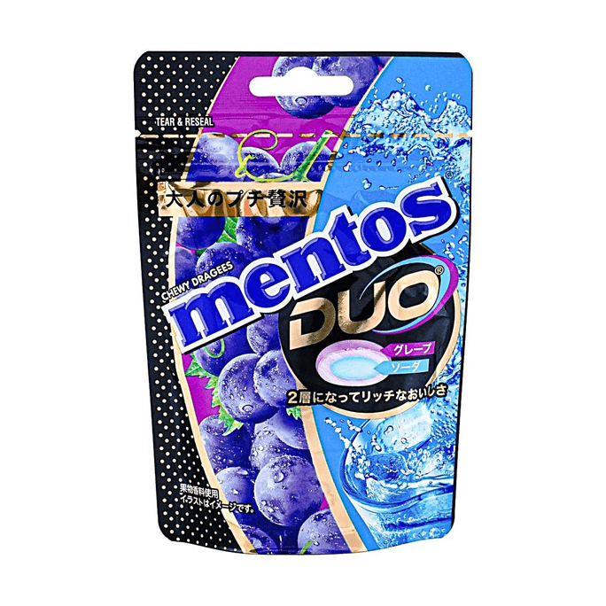 日本版MENTOS曼妥思 葡萄汽水味软糖 45g