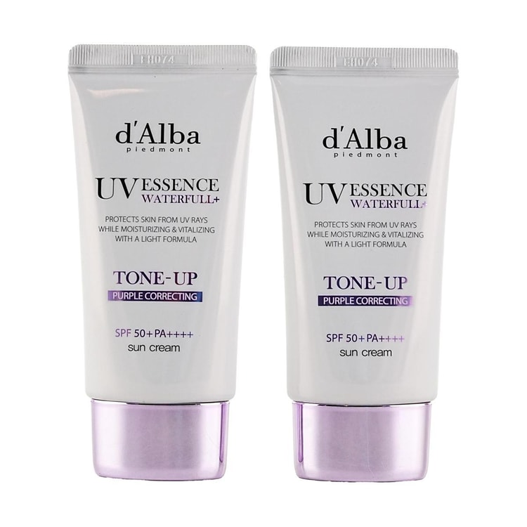 d'Alba UV Essence Waterfull+ Sunscreen, Purple Correcting Tone-Up