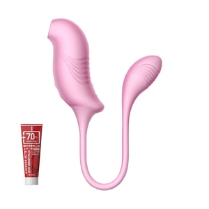 Suck Vibrate Jump Egg Dual Purpose Sex Toy For Couples Vibrator Pink 1 PC