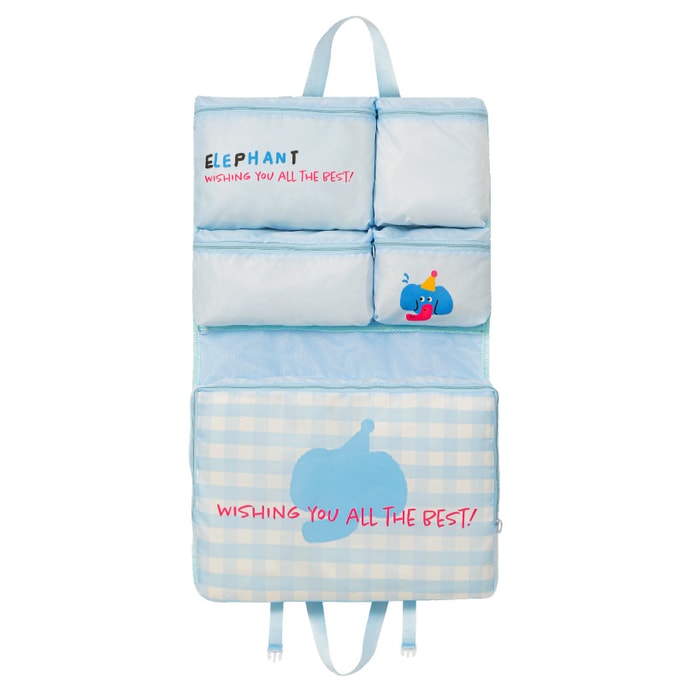 Travel storage bag, portable suitcase [six in one], organizing bag, foldable hanging clothes, underwear storage bag, essential tool for international students traveling, blue 1 piece