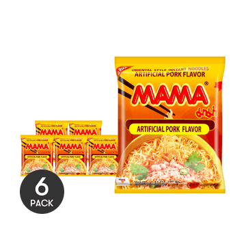 泰国MAMA妈妈 方便面速食泡面 肉碎风味 90g *6【6份超值装】【泰式经典必吃泡面】