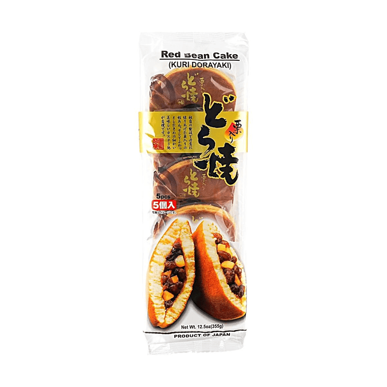 栗と小豆のどら焼き - 甘い詰め物入りパンケーキ、340g 3