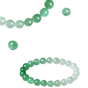 [중국 직송] 주대성 천연 정품 플로팅 플라워 아프리카 옥 팔찌 여성 옥 끈 구슬 생일 선물 [샤오산 그린] 그라데이션 컬러 (약 8mm)