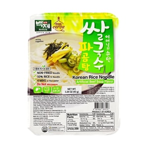 Korean Rice Noodle, Artificial Beef Soup Flavor, 3.28 oz 【Non - Fried】【Ready in 4 Minutes】