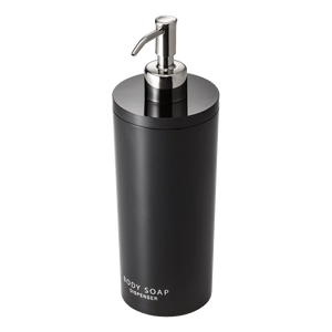 山崎実業 ラウンドシャワーディスペンサー（日本製） - 3つのスタイル：シャワージェル/ブラック（1個）