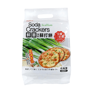 Fresh Scallion Crispy Soda Crackers 7.9oz【Crispy and Fragrant】【Yilan Sanxing Scallion】