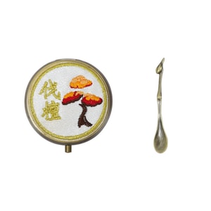 Fragrance in Your Pocket {Fa Tan} Sandalwood Solid Perfume - Zen-inspired Sandalwood Scent, Solid White Sandalwood, Traditional Formula, Classic Zen Fragrance [Fa Tan + Petal-shaped Scent Scoop] 10g