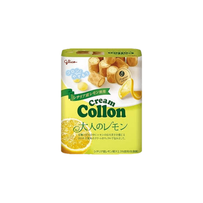 日本格力高 檸檬口味奶油夾心蛋捲夾心米果48g