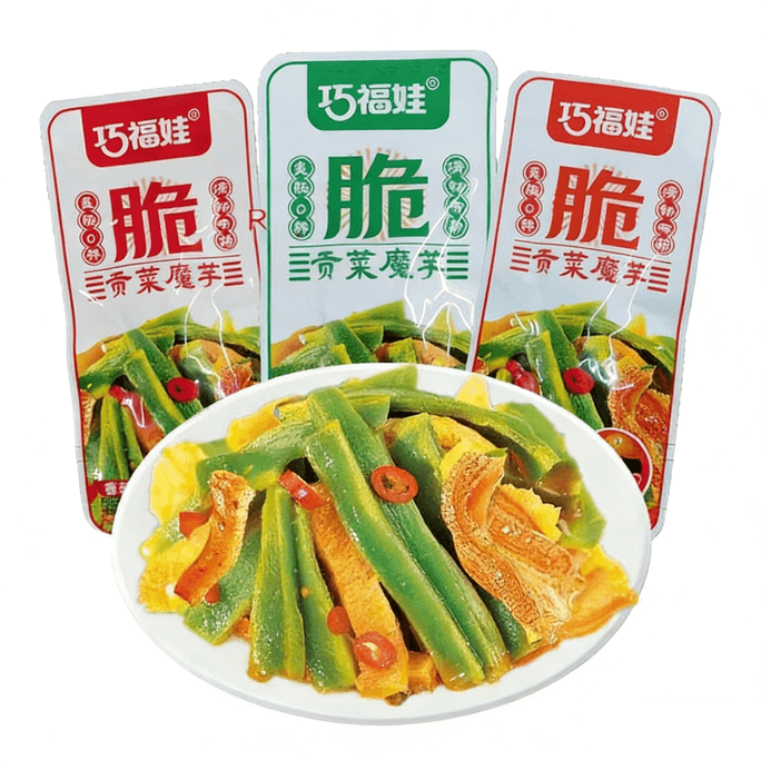 차오푸와 혼합맛 건야채와 곤약 (16g x 6봉지, 총 96g) - 바삭하고, 매콤하고, 향긋한 맛 - 인기 상품