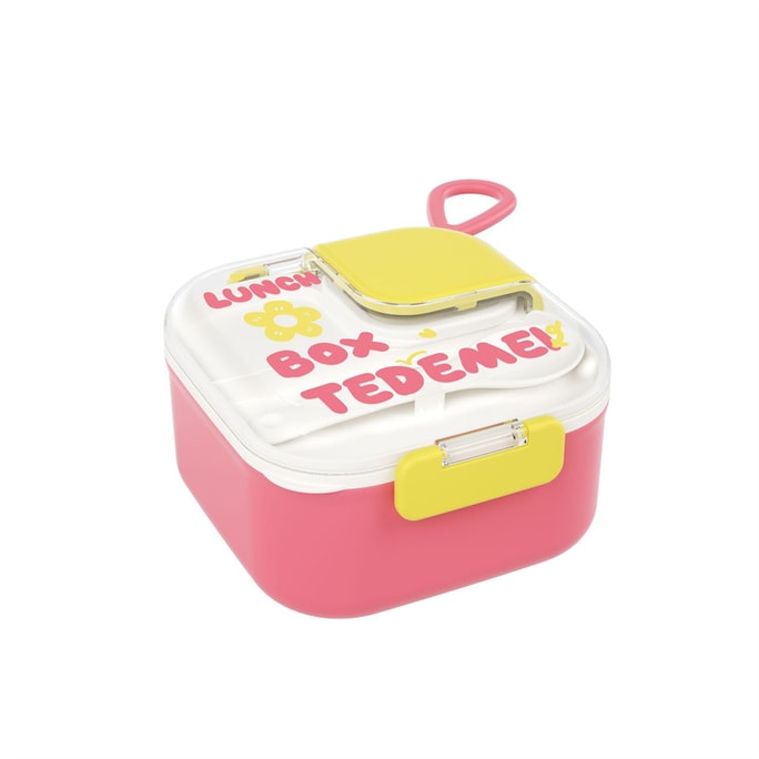 Special Demei Color Lunch Box Divided Bento Box Office Workers Portable Sealed Lunch box - Stainless Steel Pink 1 Pc